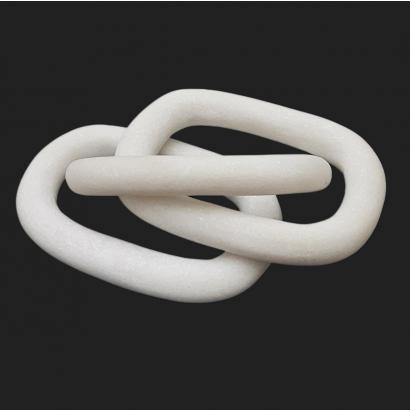Marble Chain Decor, Nautical Home Decor, Link Chain Decor, Nautical Object - Carved with Single Piece Marble Home Accents 