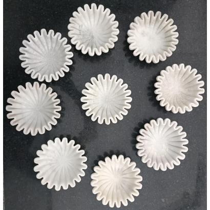  Ripple Ruffle Marble Stone Bowl