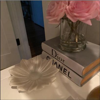 Lotus Pattern White Marble Plate Bowl