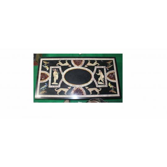 Table Top Rare Marvelous Pietra Dura Marble Inlay Center Table Antique 