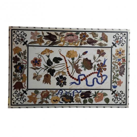 Exquisite Pietradure Table Tops: Floral and Fruit-Themed Elegance