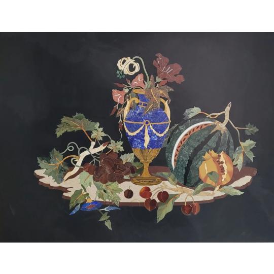 Exquisite Pietradure Table Tops: Floral and Fruit-Themed Elegance 