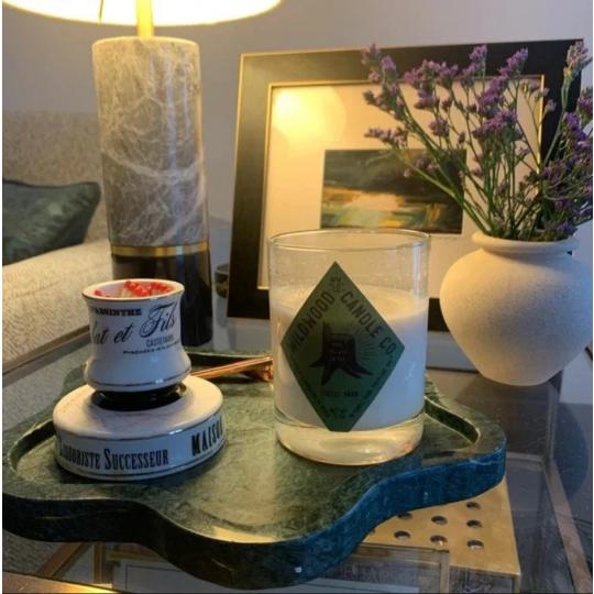 Handcrafted Amoeba-Shaped Marble Tray