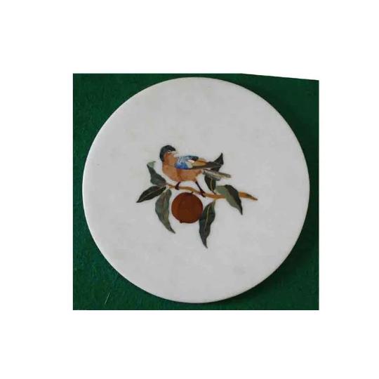 Table Top Marvelous Pietra Dura Marble Inlay Antique Collectible Art 