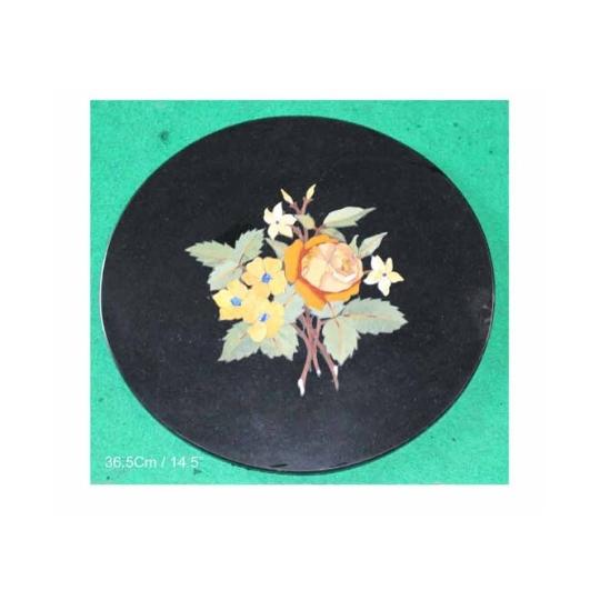 Pietra Dura Marble Inlay Table Top Antique Collectible Art