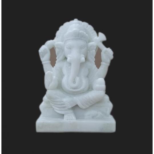 Marble Ganesh Statue, Ganesh Idol Hindu god Ganesh Festival, Ganpati Puja Hand carved Ganesh