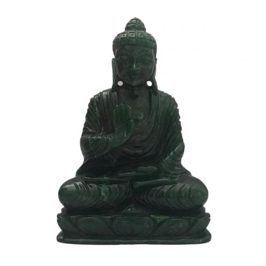 Buddha Crystal Harmony: Gemstone Sculpture Meditation sitting Buddha Statue figurine 