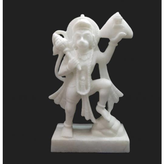 Hand Carved Marble Hanuman Idol Hindu god statue Hanumanji Festival Bajrangbali Puja 