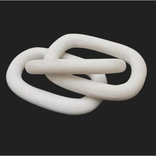 Marble Chain Decor, Nautical Home Decor, Link Chain Decor, Nautical Object - Carved with Single Piece Marble Home Accents 