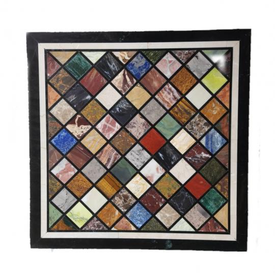 Table Top Geometrical, Pietradura Table Top, Stone Inlay Classic Home Decor 