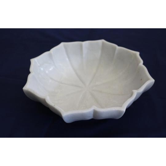 Octagonal White Marble Bowl 